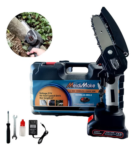 Mini Motosierra Inalambrica + Bateria Jardin 09986