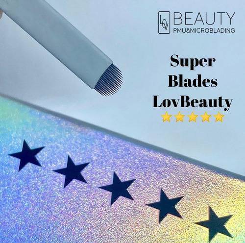 50 Lâminas Super Blade 18u Lovbeauty 0.18mm Microblading