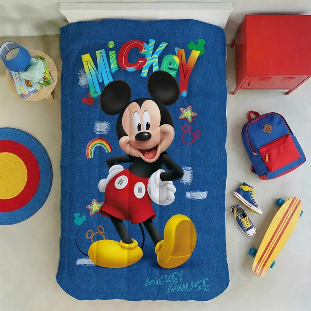 Acolchado Frazada Piñata 1 1/2 Plaza Infantil Disney Color Mickey