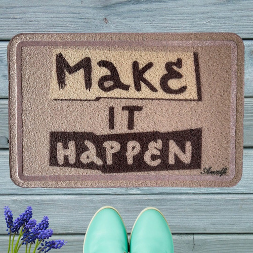 Imagen 2 de 2 de Alfombra Entrada Pvc Estampado Diseños Divertidos 40x60 Cm