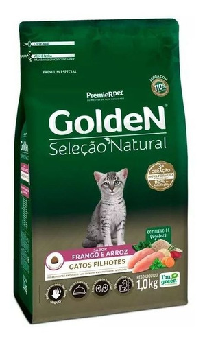 Golden Ração Para Gato Filhote Seleção Natural Frango 3kg