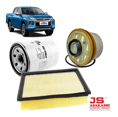 Imagen 1 de 10 de Kit De 3 Filtros Japoneses Mitsubishi L200 2016~2019