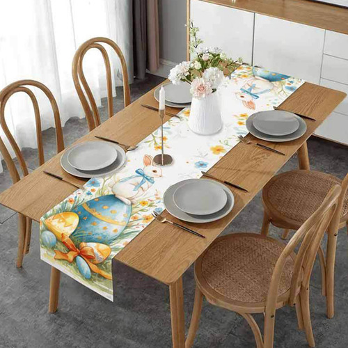 Mesa De Mesa Con Diseño De Lazo De Pascua, Bandera, Decoraci