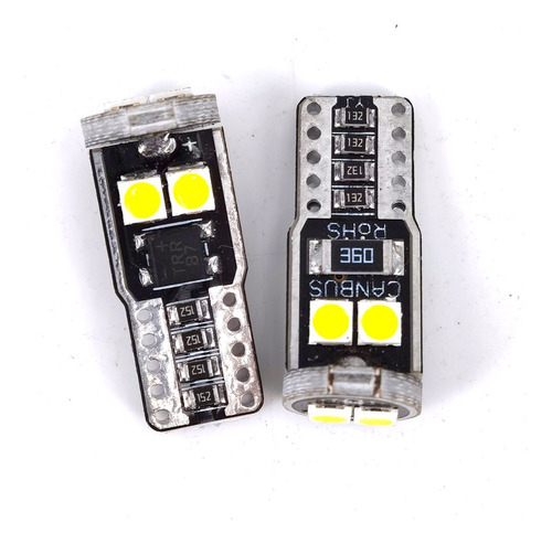 Lampara Posicion Tablero 12v 6 Leds T10 Canbus Blanco.x2 T48