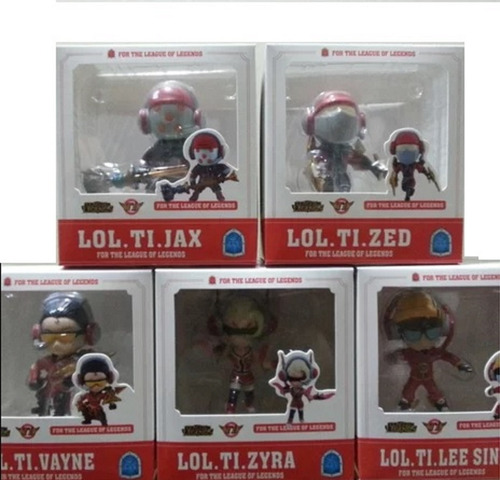 5 Figuras Lol Skt T1 (zyra , Leesin , Vayne , Zed , Jax)