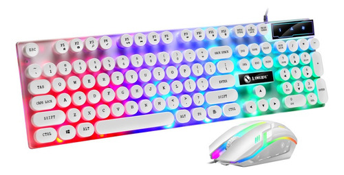 Juego De Teclado Y Ratón Para Juegos Punk Retro Teclado Retr