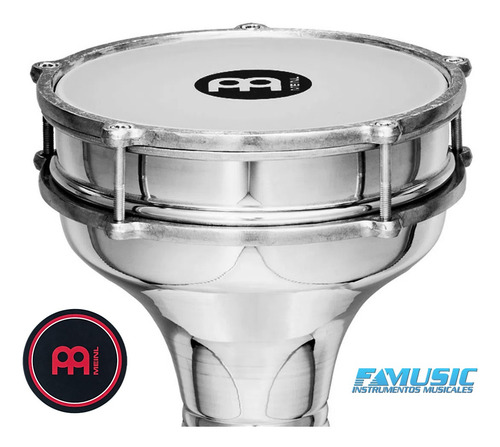 Imagen 4 de 10 de Derbake Meinl He104 Aluminio Parche Sintetico Envios