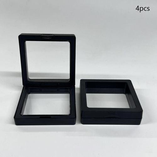 4x Vitrina Flotante, Soportes De Exhibición De Negro