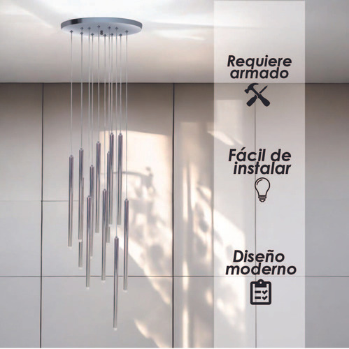 Lampara Colgante Led 12 Luces De Luciernaga Minimalista Color Luz Fria