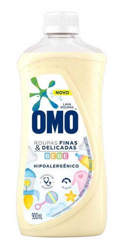 Lava-roupas Líquido Omo Roupas Finas E Delicadas Bebê 900ml