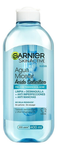 Agua Micelar Garnier Anti Acné 400ml Momento de aplicación Día/Noche Tipo de piel Piel con tendencia al acné