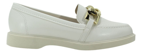 Sapato Social Branco Mocassim Sapatilha Moleca Napa Branco