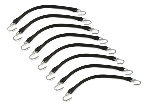 The Rop Shop Pack Of 8 15  Black Rubber Tarp Strap For