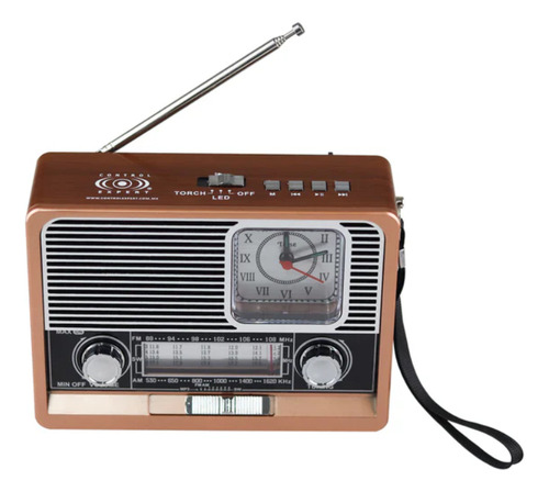 Radio Retro Am Fm Sw Usb Tf Bluetooth Recrgable + Control
