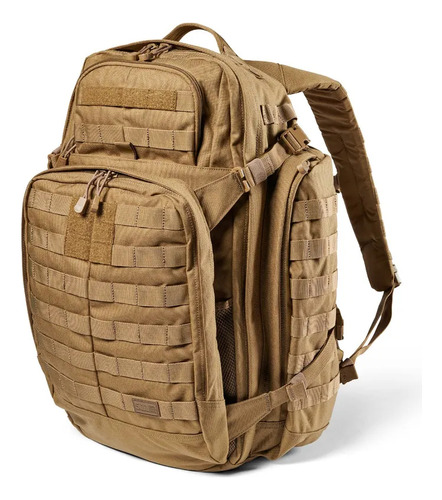 Mochila Tactica Militar 5.11 Rush72 Multi Camo 55 Litros Bac Color Camel Diseño De La Tela Nylon