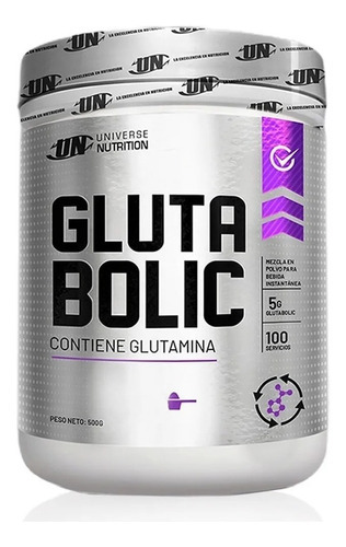 Glutamina 500 Gr / 1/2 K Un Glutabolic + Delivery Domicilio Sabor Natural