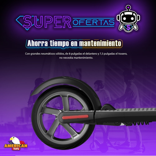 American Toys Scooter Eléctrico Maxg30lp + Luz Led