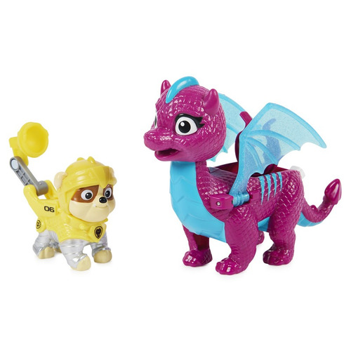 Figura Cachorros Caballeros Rubble Dragon Blizzie Paw Patrol