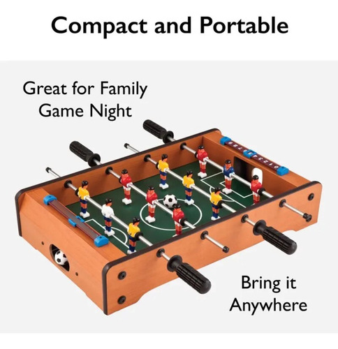 Juego De Futbol Para Mesa Mini Taca Taca Portatil De Madera
