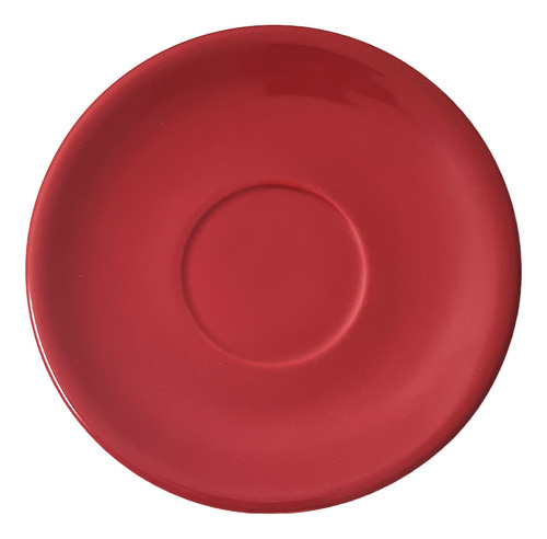 X 6 Combo Taza C/ Plato Germer Oval 200 Ml Color Rojo