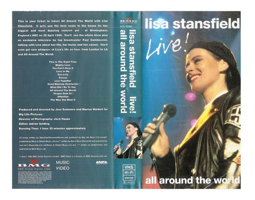 Vhs Lisa Stansfield Live! - All Around The World Live!