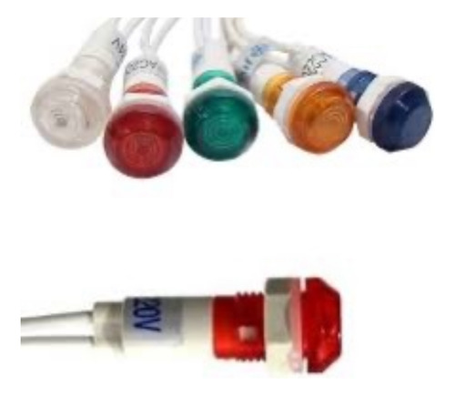 Kit C/ 4 Sinaleiro Led Lp14 Olho De Boi 110v Cores