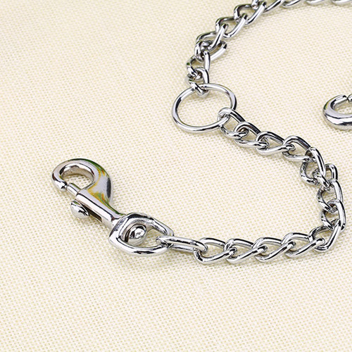 Cadena De Correa Para Perro Acero Inoxidable Doble Vías