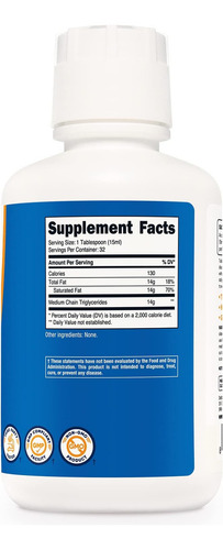 Nutricost Mct Oil Puro 15ml Sabor Sin Sabor