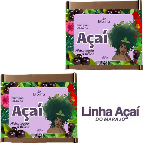 Shampoo Sólido De Açaí Bioilha 2und