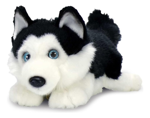 Aurora World Miyoni - Peluche De Husky Acostado (negro)