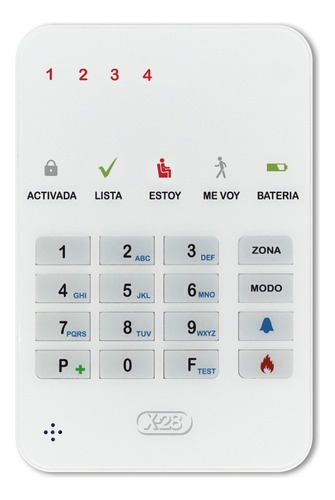 Mini Teclado Led T4m Mpxh 4 Zonas X-28 Alarmas