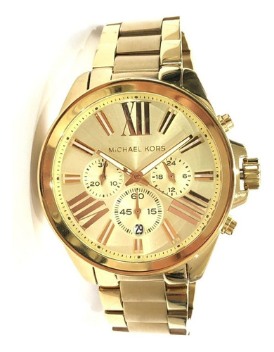 Relógio De Pulso Michael Kors Mk5711 Com Corpo Ouro,  Analógico, Para Feminino, Com Correia De Aço Inoxidável Cor Dourado E Pulseira