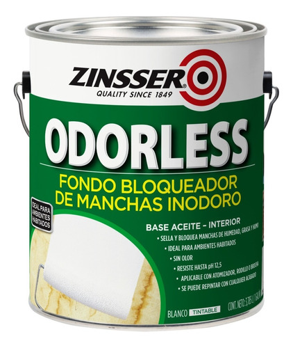 Fondo Bloqueador De Manchas Al Aceite Odorless 3,78l Zinsser