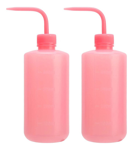 2 Piezas - Pisetas De Plástico Rosa De 250ml - Para Pestañas