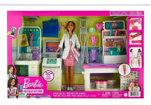 Barbie Doctora Con Clínica 30 Accesorios Mattel Original