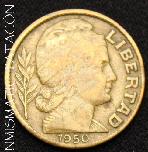 Moneda Argentina 10 Centavos 1950 Torito Hermosa