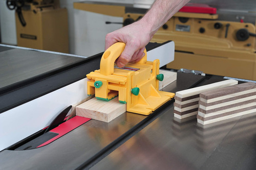 Bloque De Empuje 3d Para Sierras De Mesa Color Amarillo