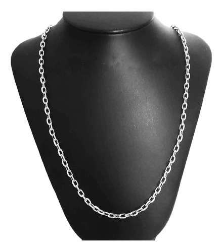 Corrente Cordão Cadeado 13 Gramas 4mm 70cm Ouro 18k Branco