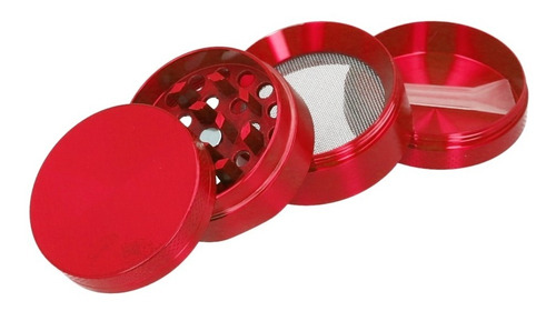 Grinder Moledor De Hierbas Especias Metalico 55mm /e Color Rojo