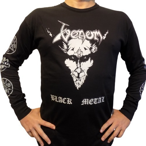 Remera Mangas Largas Venom Black Metal Rockería Que Sea Rock
