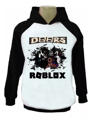 Blusa Moletom Infantil Flanelado Roblox Preto