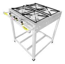 Comprar Fogão 4 Bocas Inox Industrial Alta Pressão Caulim