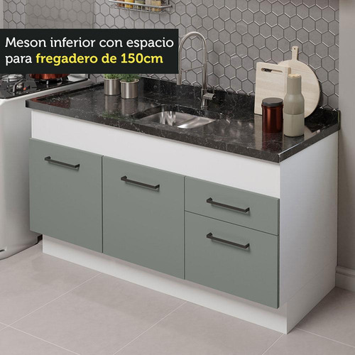 Cocina Integral Completa Modular Madesa Agata 150cm Bg 02