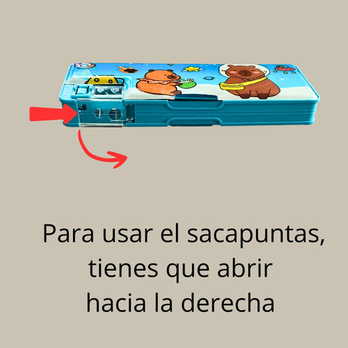 Lapicera Rígida Cartuchera Con Sacapuntas Capibara Stitch Lapicera Stitch Aqua
