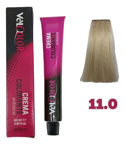 Tinte Valcolor 11.0 Rubio Extraclaro Natural De 60ml + Agua