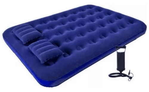 Colchón Inflable Doble Klimber + Inflador + 2 Almohadas 