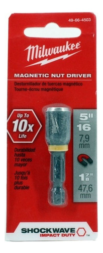 Adaptador Hex 1/4 Magnético 5/16 Milwaukee 49664503 32319580