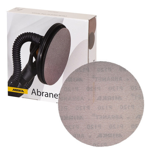 Papel de lija Abranet para pared y techo, 225 mm, 9 pulgadas, 10 pulgadas de ancho, 10 unidades, Mirka Gravel, cantidad 180