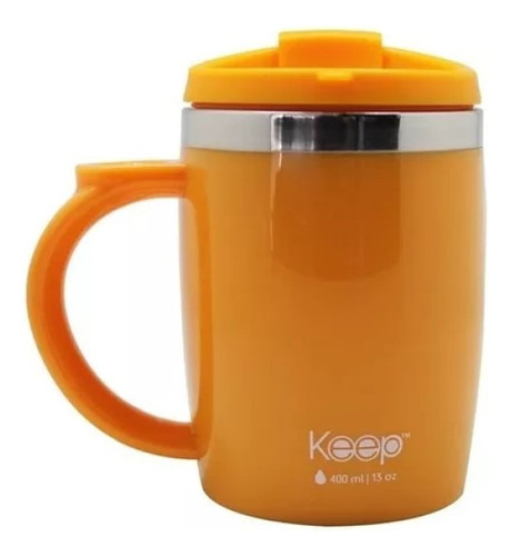 Mug Termico Keep Taza Café Té Desayuno Termo 400ml Colores