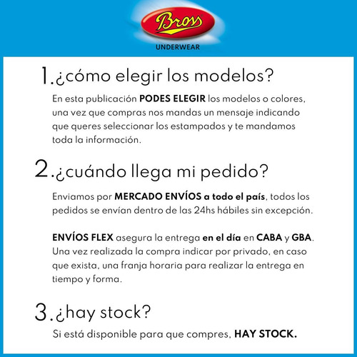Imagen 10 de 10 de Calzoncillo Bóxer Hombre Bross Pack X 3 - Envío